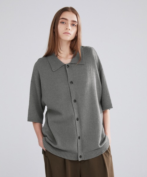 「LUENNA」 ニットカーディガン M ネイビー メンズ_画像5