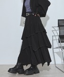 ロング スカート ハイショクステッチイレヘムス...の詳細画像3