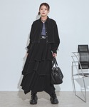 ロング スカート ハイショクステッチイレヘムス...の詳細画像5
