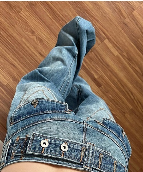 「Lis ardent」 デニムパンツ L ブルー レディース_画像3