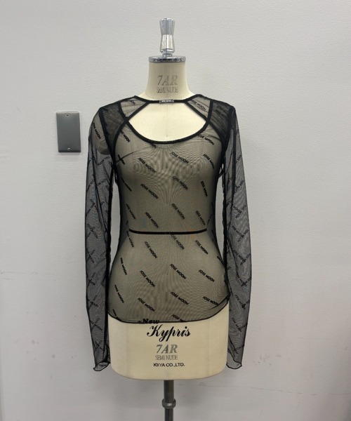 JOSE MOON（ジョゼムーン） tシャツ SHEER 2WAY MONOGRAM TOPS/シアー