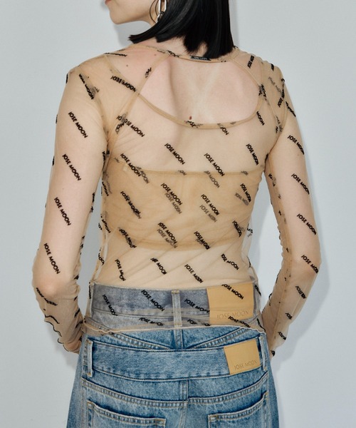 JOSE MOON（ジョゼムーン） tシャツ SHEER 2WAY MONOGRAM TOPS/シアー