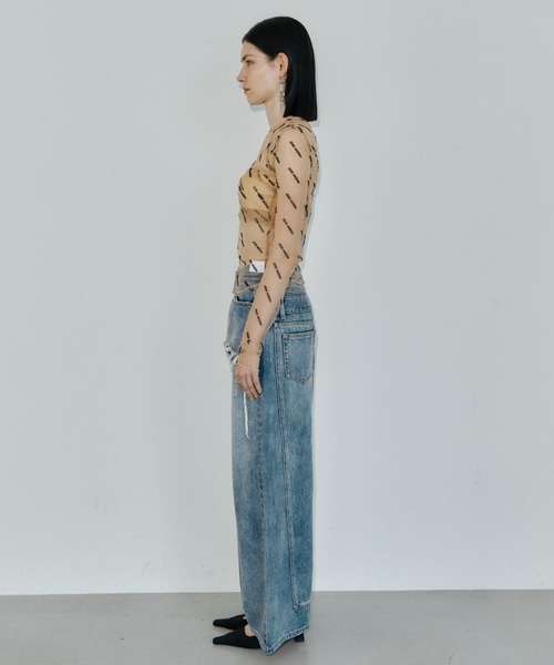 JOSE MOON（ジョゼムーン） tシャツ SHEER 2WAY MONOGRAM TOPS/シアー