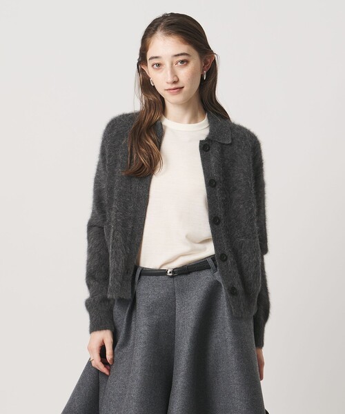 美品 ユナイテッドアローズ TOKYO 2万円 カシミア混カーディガン E394 UNITED ARROWS（ユナイテッドアローズ） カーディガン フォックス