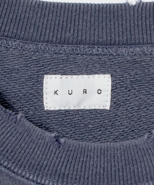 6 トレーナー スウェット 「別注」「KURO for 6」MORE DAMAGE CREW