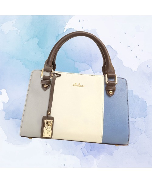 新品未使用☆clelia3色がま口バッグ☆ Clelia（クレリア） ショルダーバッグ バッグ トリコロールカラー