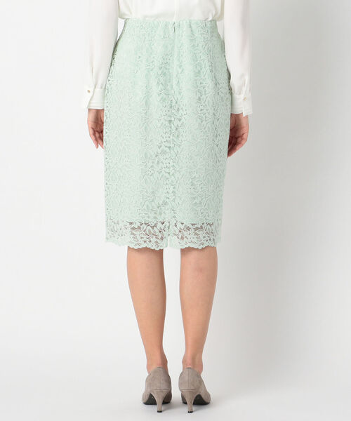【美品】ノーリーズソフィー 花柄総レース コードレースタイトスカート 日本製 NOLLEY'S Sophi スカート リーフレーススカート : ZOZOTOWN