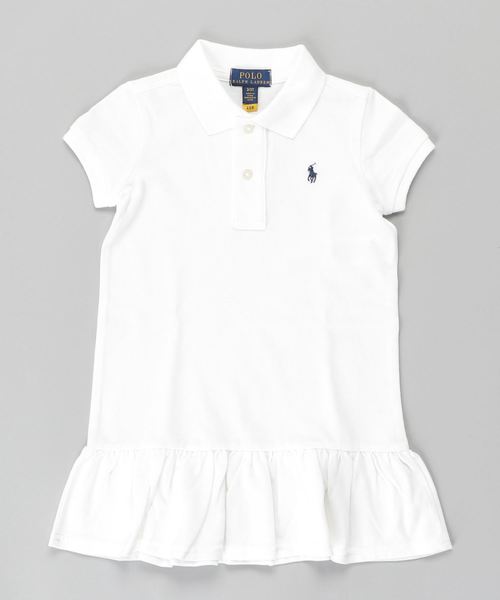 ワンピース コットン メッシュ ポロドレス RALPH ラルフ コットン メッシュ POLO LAUREN CHILDRENSWEAR，ポロ ローレン