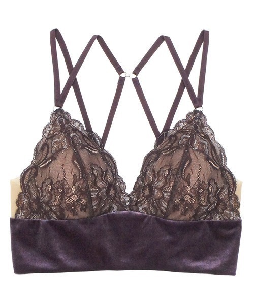 ANNEBRA（アンブラ） ブラジャー Velvet2 レース×ベロアブラレット