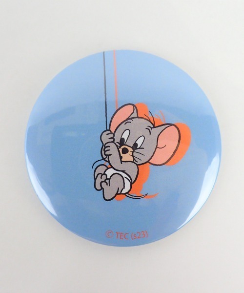 コンパクトミラー TOM and JERRY×Flapperトムジェリフレンズ缶バッチ