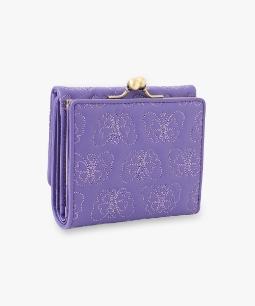 【美品】ANNA SUI チェイス 口金二つ折り財布 パープル　羊革 ANNA SUI 財布 チェイス 口金2つ折り財布 レディース : ZOZOTOWN