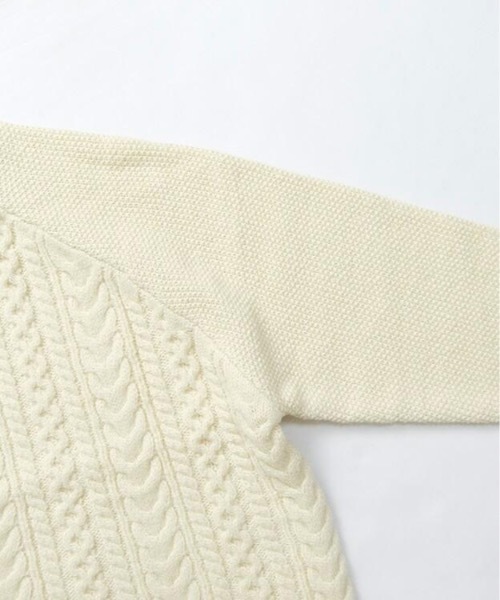 ニット セーター vent blanc  ヴァンブラン5GケーブルMIX プルオーバー レディース vent blanc ニット セーター ヴァンブラン5GケーブルMIX プル