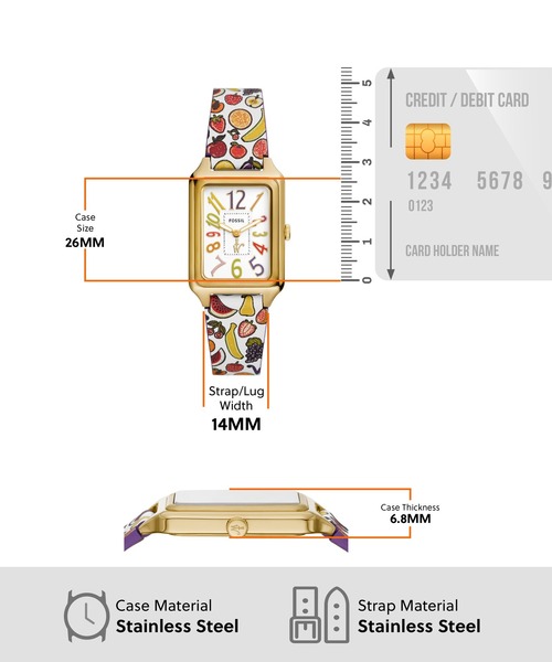 フォッシル　腕時計 Willy Wonka™ x Fossil 限定モデル 二針 マルチカラープリント