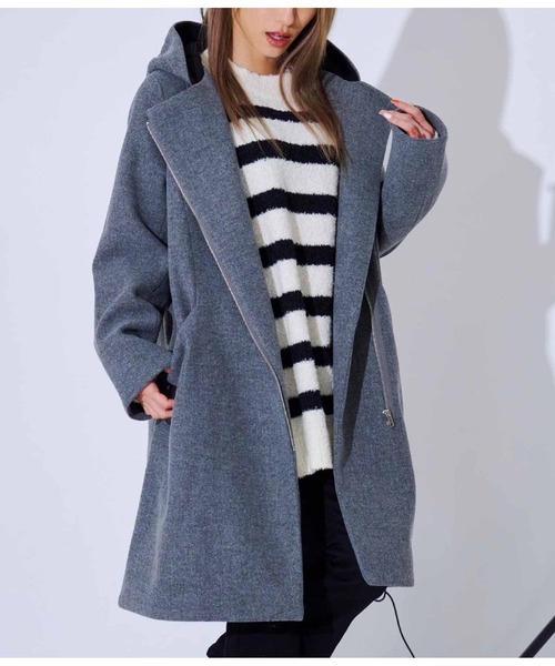 LATINA（ラティーナ） トレンチコート コート ウールタッチフーディー