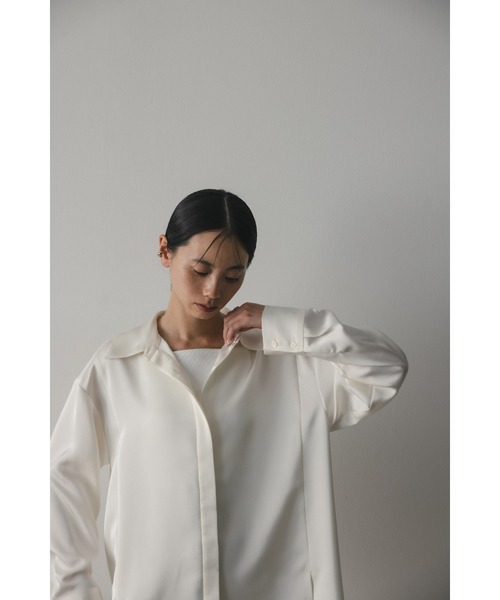 STYLEMIXER ブラウス シャツ マットサテンシャツ レディース