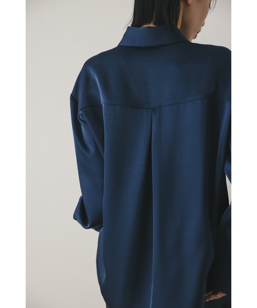 STYLEMIXER ブラウス シャツ マットサテンシャツ レディース