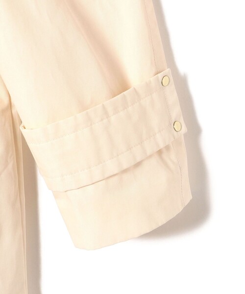 ⭐︎新品未使用⭐︎SHIPS 綿 ナイロン ギャバ ノーカラー ミディ コート セール】〈撥水加工/手洗い可能〉綿 ナイロン ギャバ ノーカラー
