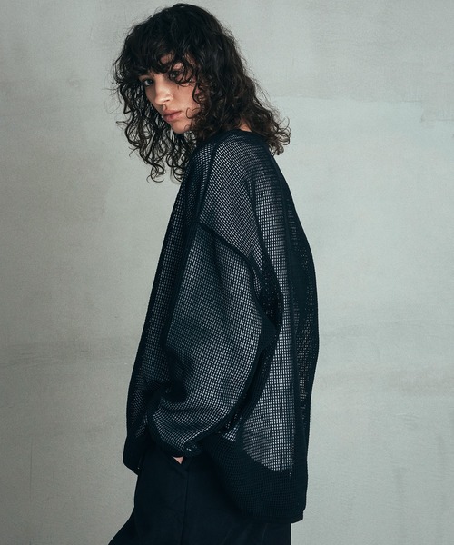 Revo. tシャツ コットン メッシュ ロングスリーブTシャツ メンズ 