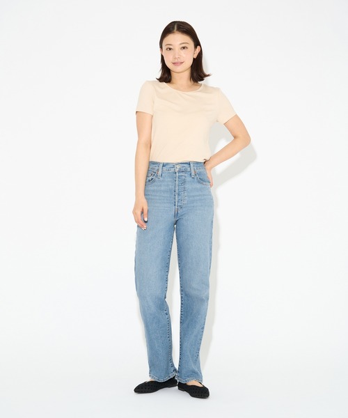 売れ筋商品|||リーバイス Tシャツ レディース トップス CRYSTAL RUCHED TOP - Top - sea moss levis_top_feminino_crystal-