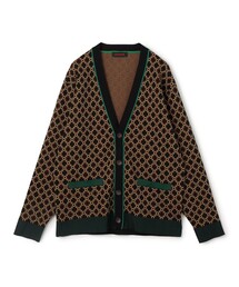 カーディガン CABaN クロスタイルジャカード Vネックカーディガン メンズ｜ZOZOTOWN Yahoo!店
