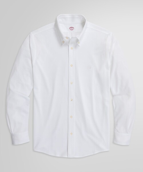 Brooks Brothers M ホワイトシャツ BROOKS BROTHERS シャツ オンラインストア限定ポリエステル GF
