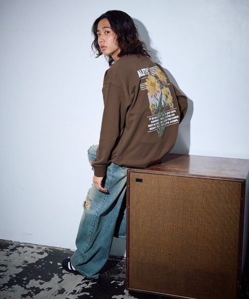 ☆ライクフラワー☆+CLOTHET トレーナー/M PBLIM トレーナー スウェット 「UNISEX」アートフラワー