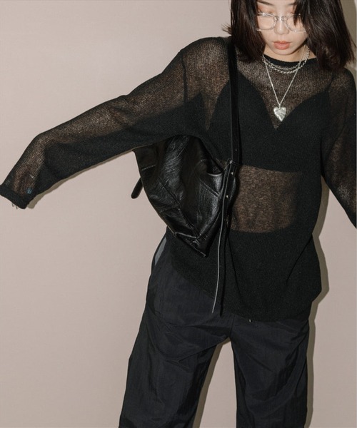 ニット セーター back design knitsew レディース