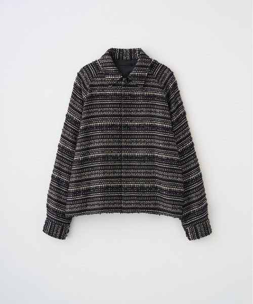 ジャケット・アウター juha RIBBON BORDER SHORT JACKET Juha（ユハ） ブルゾン アウター RIBBON BORDER SHORT JACKET メンズ