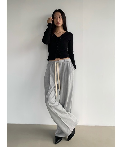カーディガン ツーピースVネックリブカーディガン（キャミSET） レディース Didot.showroom カーディガン ツーピースVネックリブ