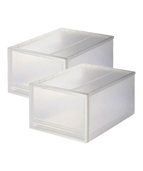 MUJI (無印良品) 収納ケースセット 無印良品（MUJI） 収納 「2個セット」ポリプロピレン 収納ケース 中