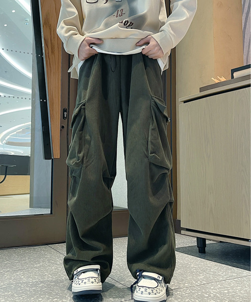 NEOS（KOKUYO） ワイドパンツ カーゴパンツ 「neos」ルーズシルエット 