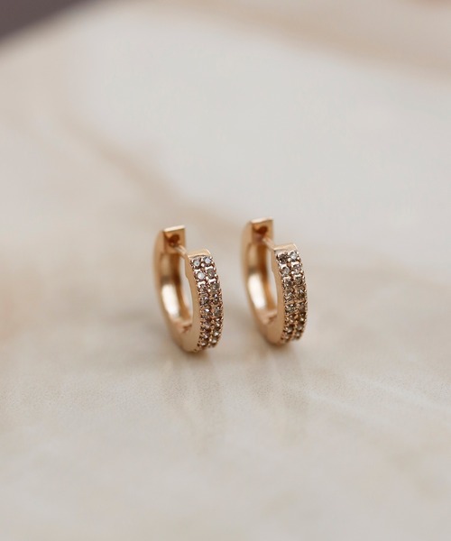 SIENA ROSE（シエナロゼ） ピアス ROSETEN・パヴェダイヤスナップ