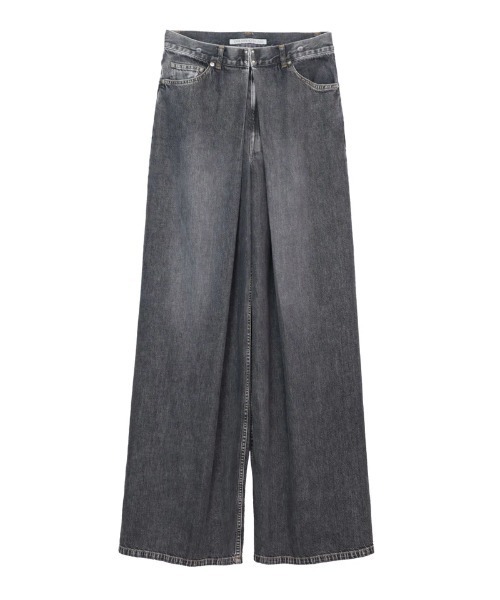 JOHN LAWRENCE SULLIVAN ジーンズ WASHED DENIM WIDE PANTS (JLS