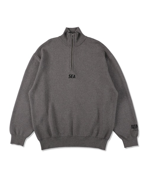 WIND AND SEA（ウィンダンシー） セーター ニット HALF ZIP COTTON 