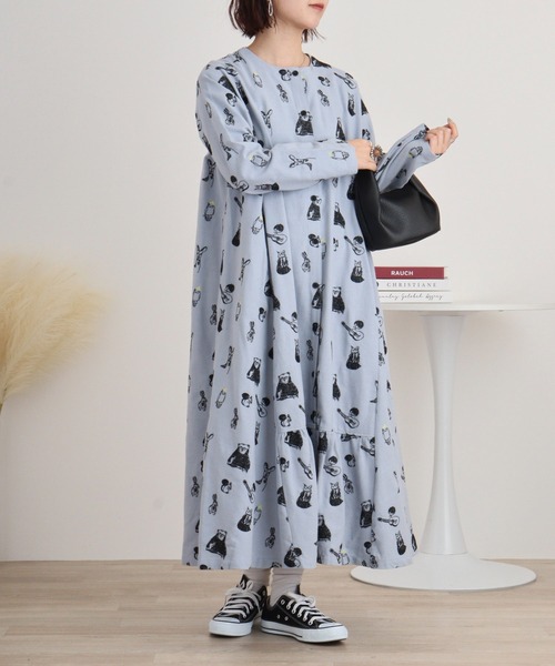 関税送料込み   Embroidered Monologo ワンピース シンプルカットソーワンピース（マキシ丈/ロングワンピース