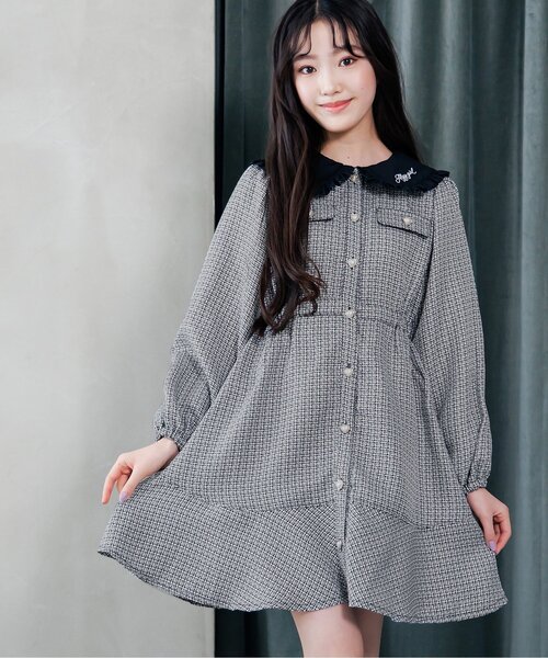 algy（アルジー） ワンピース ツイードワンピ キッズ 子供服 女の子 