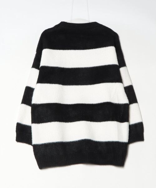 LETee ニット セーター 太ボーダーニットプルオーバー レディース
