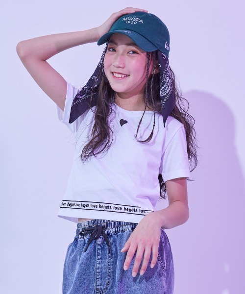 tシャツ 「DANCE」ガールズ クロップド丈 半袖Tシャツ キッズ 子供服 女の子 | devirock | 02