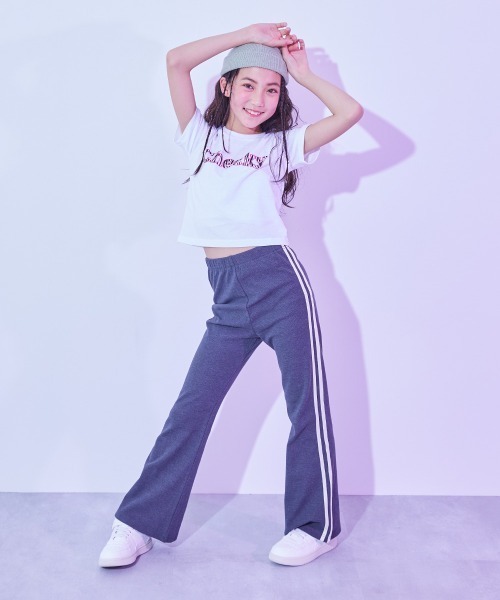 tシャツ 「DANCE」ガールズ クロップド丈 半袖Tシャツ キッズ 子供服 女の子 | devirock | 09