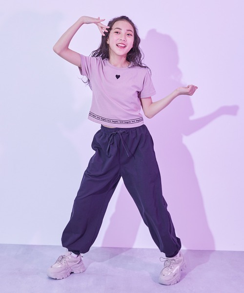 tシャツ 「DANCE」ガールズ クロップド丈 半袖Tシャツ キッズ 子供服 女の子 | devirock | 12