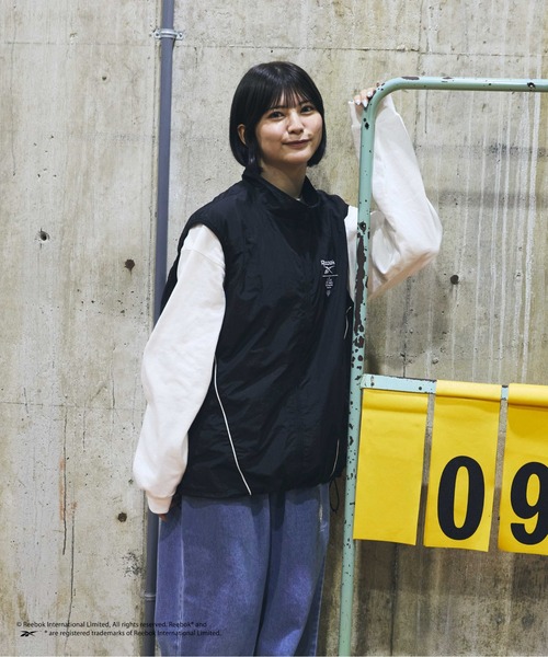 kaoyorinakami ベスト ジレ Reebok nylon vest / リーボックナイロン