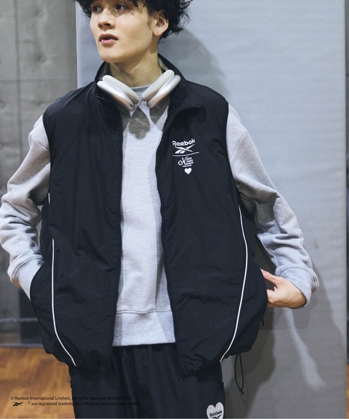 kaoyorinakami ベスト ジレ Reebok nylon vest / リーボックナイロン 