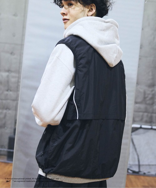 kaoyorinakami ベスト ジレ Reebok nylon vest / リーボックナイロン