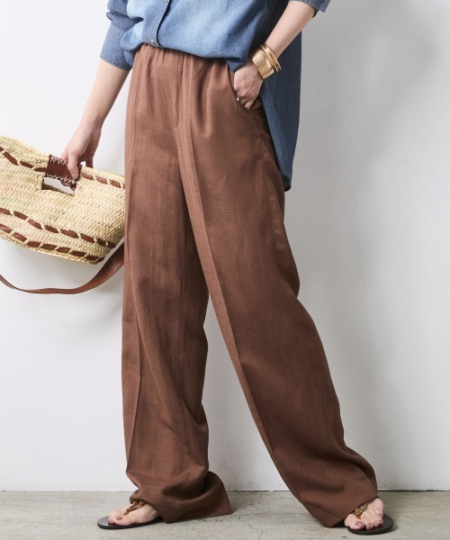 CHIC STYLE（シックスタイル） スラックス パンツ レーヨン麻