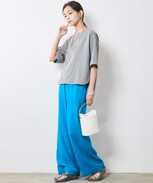CHIC STYLE（シックスタイル） スラックス パンツ レーヨン麻