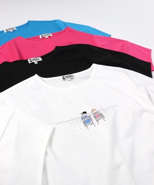 STUDIO PICONE（スタジオピッコーネ） tシャツ 半袖 刺繍ストーンUV冷