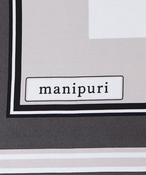 新品未使用タグ付き⭐︎Manipuri×LEQUIPE 人気大判スカーフ manipuri マニプリ スカーフ 大判 気球 ダークネイビー ストール