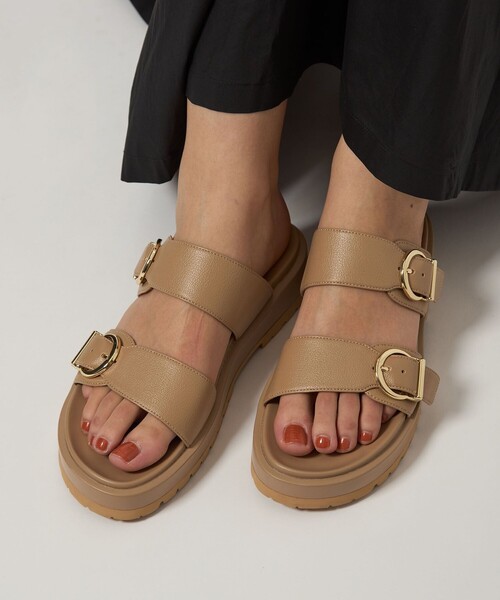 非売品 green label サンダル ダブルベルトプラット サンダル relaxing 靴