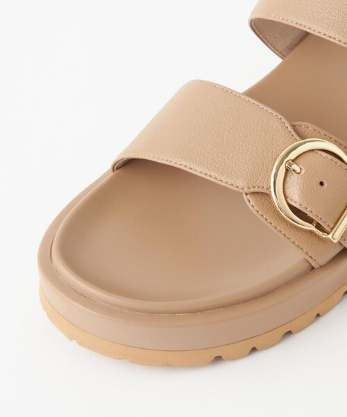 green label relaxing サンダル ダブルベルトプラット サンダル