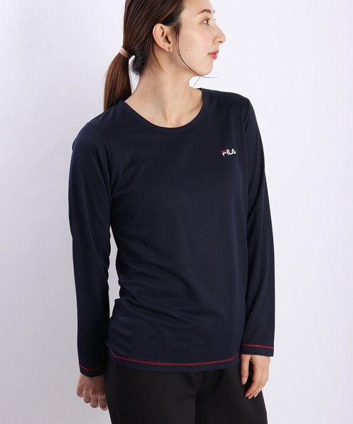 FILA（フィラ） tシャツ 速乾 レディース ダブルメッシュ ワンポイント